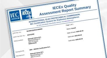 Mokveld acquires ATEX and IECEx certificate